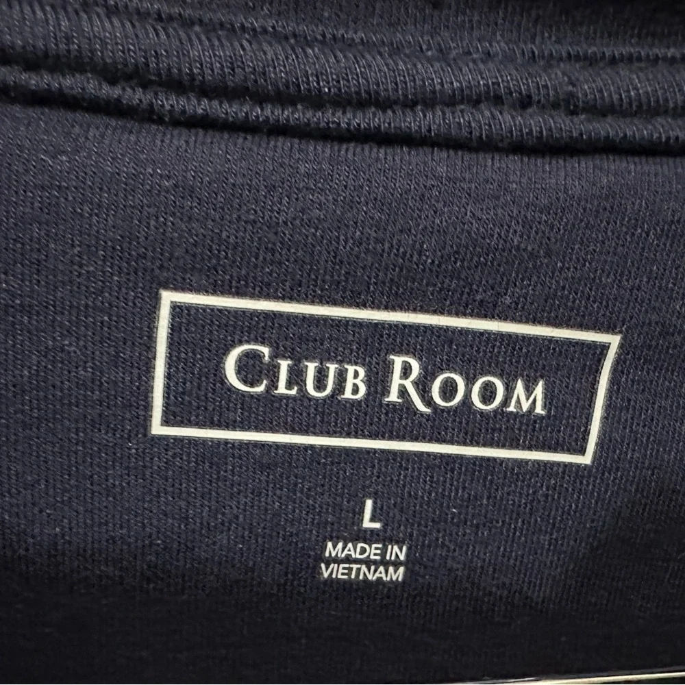 388 Club Room |NWT Men’s Blue Camo Quarter-Zip Pullover Fleece Sweatshirt (Sz L)